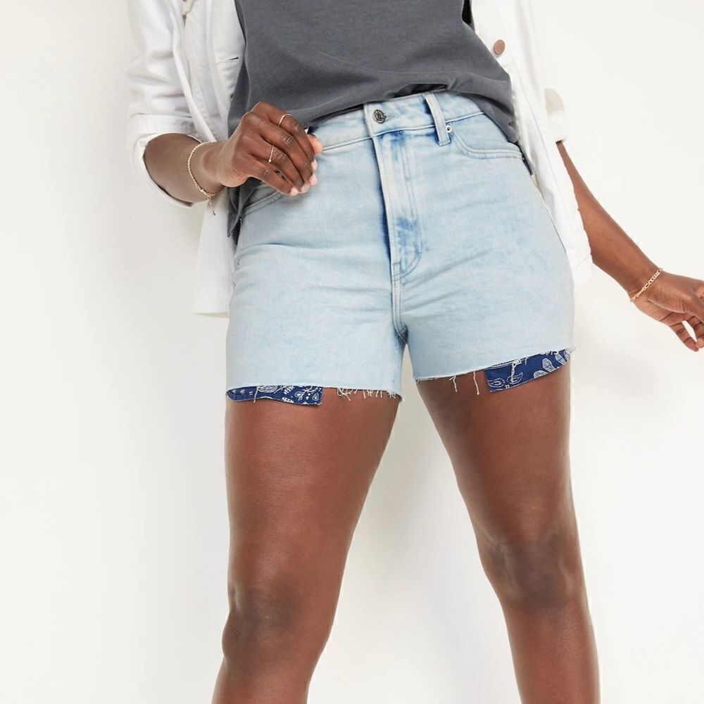 NEW Old Navy OG Short High Rise Paisley Print Shorts Size 10